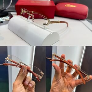 cartier day night photochromic wooden finish glasses 2518